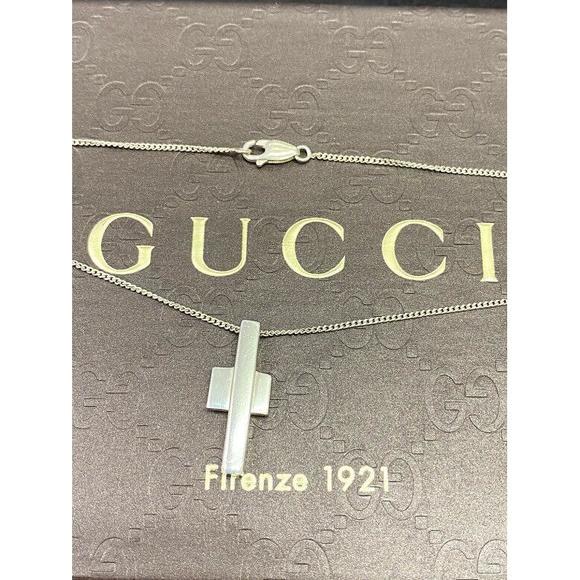 Gucci Accessories - Gucci Cross Pendant Necklace Ladies #77140G13B